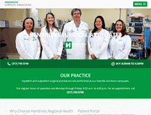 Tablet Screenshot of hendrickssurgical.com